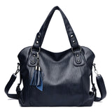 Large Black Women's Shoulder Bags Big Size Casual Tote Bag Quality Leather Crossbody Bag Female Travel Shopper Handbag