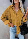 Corduroy Shacket Shirt Jacket Women