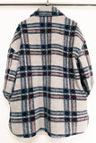 Plaid Pockets Open Button Oversize Winter Outfits Jackets
