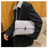 Minimalist Chevron Chain Tote Bag  Women Crossbody Bags