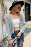 Autumn Outfits Plain Hollow Out Knit Open Sweater Cardigans