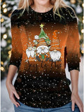 Christmas Gnome Crew Nech T-shirt