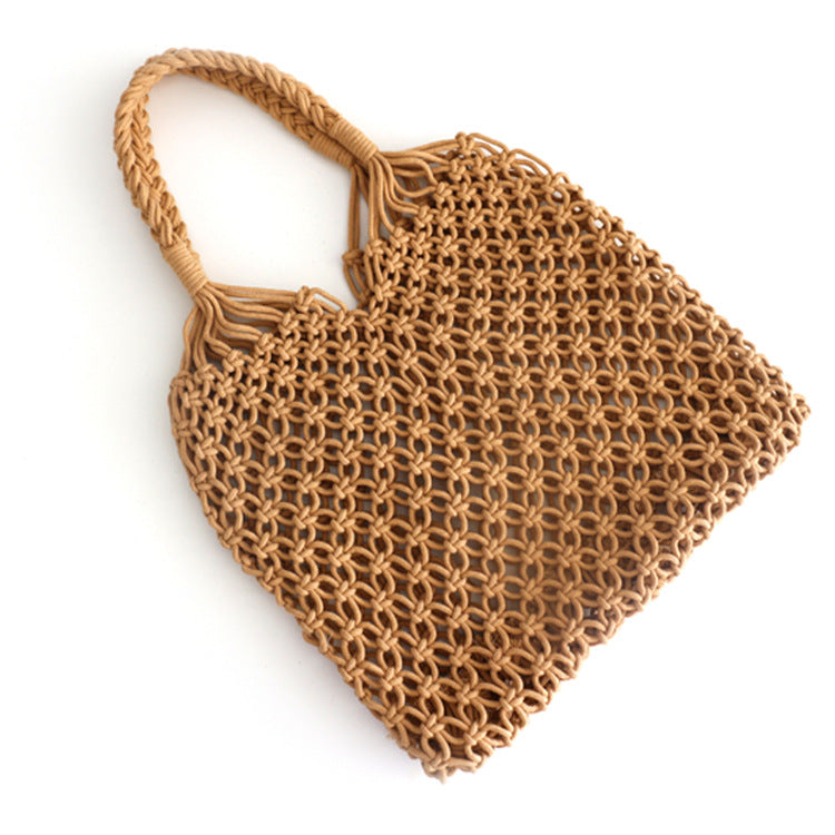 Hollow Mesh Cotton Rope Handwoven Bag