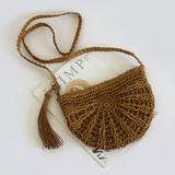 Straw Bag Embossed Pattern Woven Bag