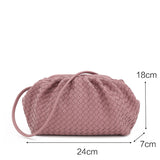 Crossbody Woven Clip Cloud Bag