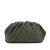Crossbody Woven Clip Cloud Bag