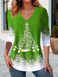 Christmas Tree Print Long Sleeve