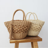 Straw Bag Women's Woven Handbag Oval