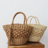 Straw Bag Women's Woven Handbag Oval