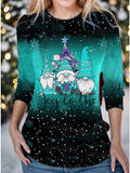 Christmas Gnome Crew Nech T-shirt