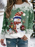 Christmas Sweatshirt Women s Pullover Snowman