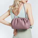 Crossbody Woven Clip Cloud Bag