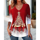 Christmas Tree Print Long Sleeve