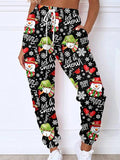 Women's Christmas Sweatants Jogger Santa Gift Print