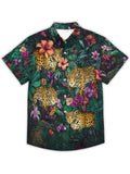 ZIVYCOP  Animal Print Hawaiian Shirt Beach Button Down Retro Outdoor Vacations Party Short Sleeve