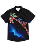 KINAVALO Christmas Hawaiian shirt for Men Funny Vintage Neon Clothes Button-Up Glow Party Outfit