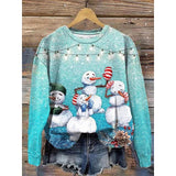 Women's Sweatshirt  Snowman Ugly Christmas Sportswear Funny