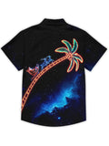KINAVALO Christmas Hawaiian shirt for Men Funny Vintage Neon Clothes Button-Up Glow Party Outfit