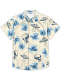 Funny Hawaiian Shirt for Men Aloha Short Sleeve Theme Party Casual Tops