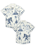 Tropical Shirt Button Shirt Holiday Casual Animal Print Short Sleeve Shirt for Men