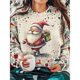 Casual Christmas Long Sleeve Gnome Sportswear