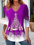 Christmas Tree Print Long Sleeve