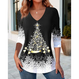 Christmas Tree Print Long Sleeve