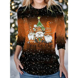 Christmas Gnome Crew Nech T-shirt