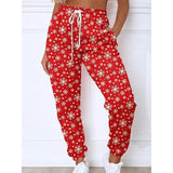 Women's Christmas Sweatants Jogger Santa Gift Print