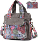 Women's Top Handle Bag Black Butterfly Premium Canvas Shoulder Bag