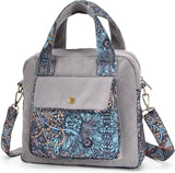 Women's Top Handle Bag Black Butterfly Premium Canvas Shoulder Bag