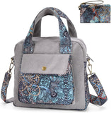 Women's Top Handle Bag Black Butterfly Premium Canvas Shoulder Bag