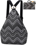 Boho Style Black Butterfly Women's Backpack