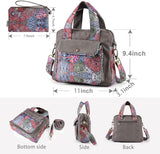 Women's Top Handle Bag Black Butterfly Premium Canvas Shoulder Bag