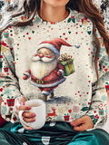 Casual Christmas Long Sleeve Gnome Sportswear