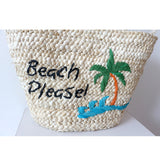 Coconut Straw Woven Beach Bag