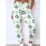 Women's Christmas Sweatants Jogger Santa Gift Print