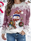 Christmas Sweatshirt Women s Pullover Snowman