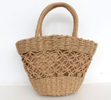 Straw Bag Women's Woven Handbag Oval