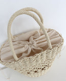 Straw Bag Women's Woven Handbag Oval