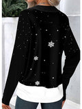 Women's T shirt Tee Christmas Shirt Snowman Reindeer