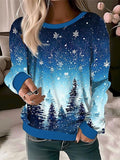 Women's Pullover Christmas Sweatshirt Graphic Christmas Tree