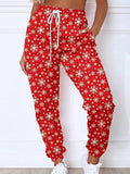 Women's Christmas Sweatants Jogger Santa Gift Print