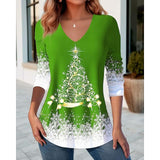 Christmas Tree Print Long Sleeve
