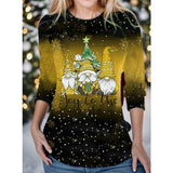 Christmas Gnome Crew Nech T-shirt