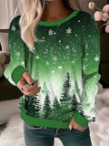 Women's Pullover Christmas Sweatshirt Graphic Christmas Tree