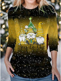 Christmas Gnome Crew Nech T-shirt