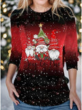 Christmas Gnome Crew Nech T-shirt