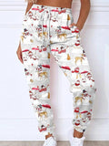 Women's Christmas Sweatants Jogger Santa Gift Print