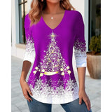 Christmas Tree Print Long Sleeve